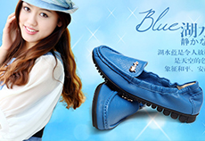 蓝色女鞋banner