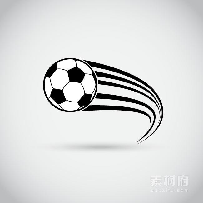 黑白足球图标logo图形