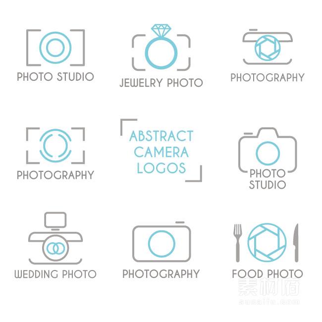 各种相机镜头的图标logo标志