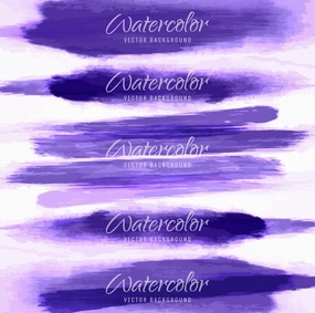 紫色的水彩笔刷