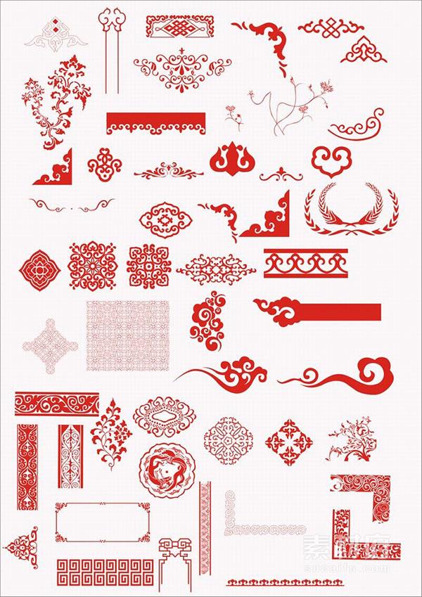 中国传统装饰元素合集