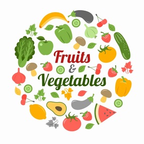 矢量蔬菜水果图案