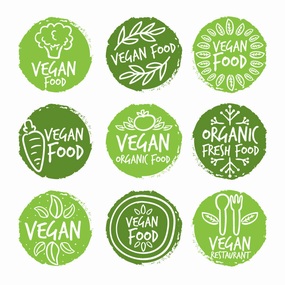 绿色的健康饮食图标