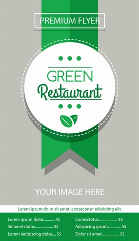 绿色健康餐厅的菜单
