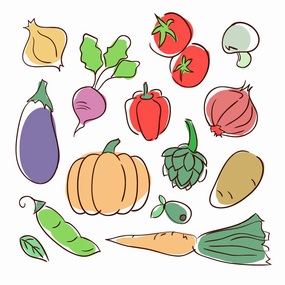 手绘蔬菜插画
