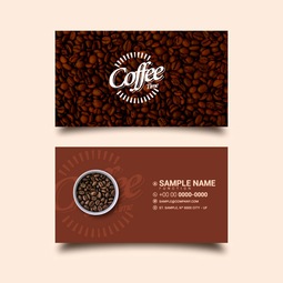 咖啡名片设计模板