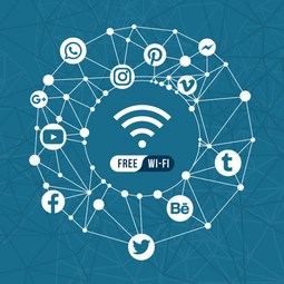 社交网络WIFI概念图