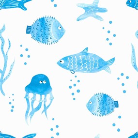 可爱海底生物卡通图案
