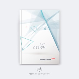 创意蓝色几何图形艺术画册封面设计