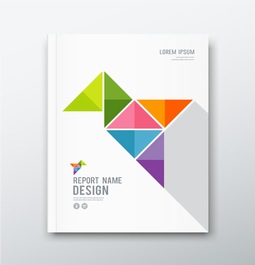 创意多彩几何图形画册封面设计
