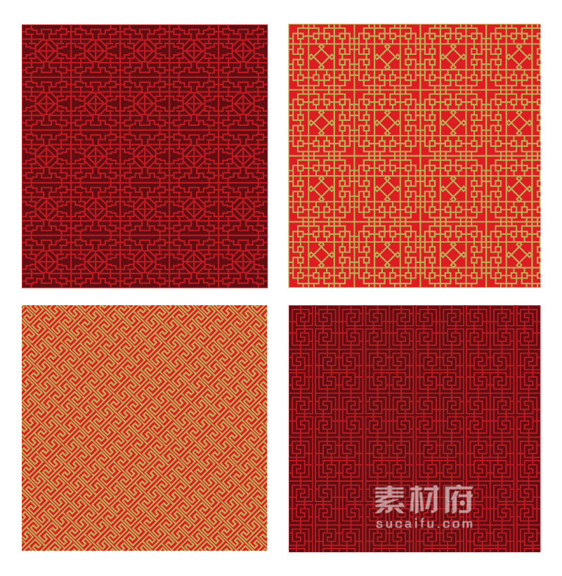 中国传统古典花纹底纹样式