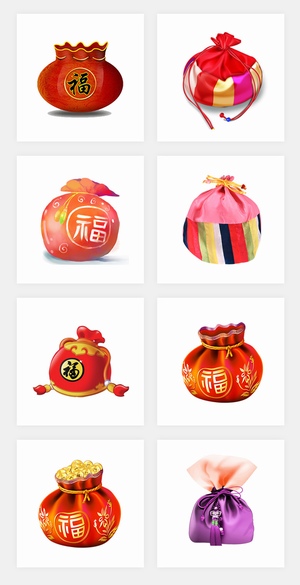 中国传统福袋元素素材