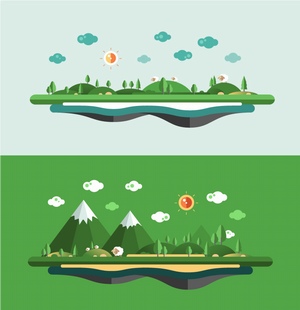 绿色环保概念创意插画