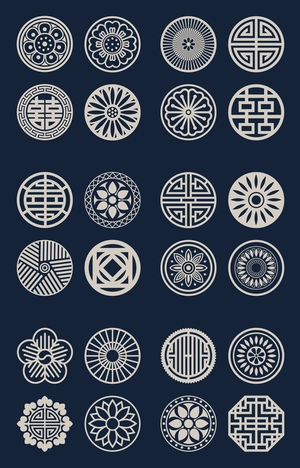 中国传统圆形纹样图案