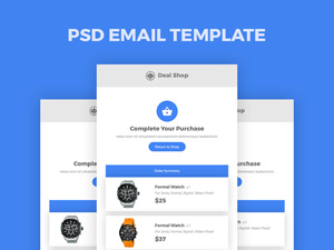 移动端PSD email商城产品页面模板