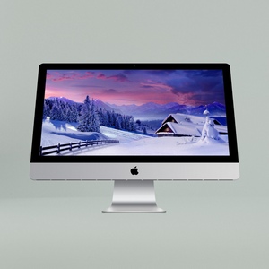 iMac一体机苹果台式电脑正面样机模板