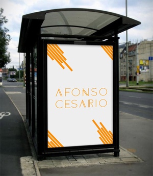 公交车站牌的广告位海报样机