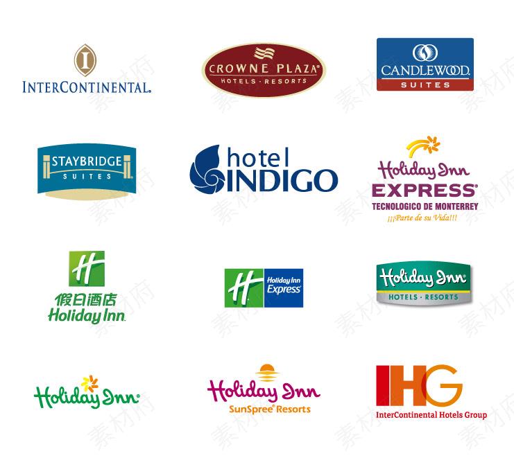 国外常见快捷酒店品牌logo标志矢量素材图片