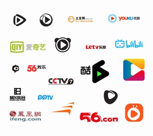 中国视频网站logo标志矢量素材