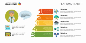 五个阶段步骤PPT图表设计素材