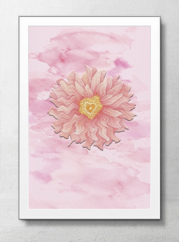 粉色水彩花卉底纹背景