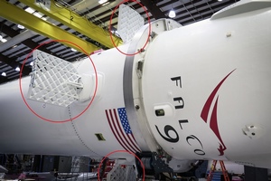SpaceX猎鹰9火箭的局部
