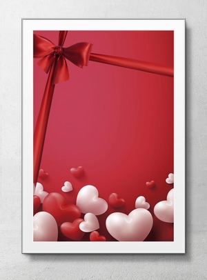 红色的情人节海报背景