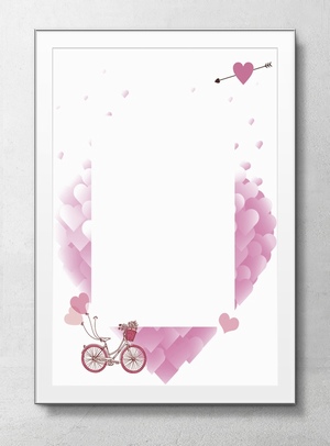 粉色的情人节公告海报背景