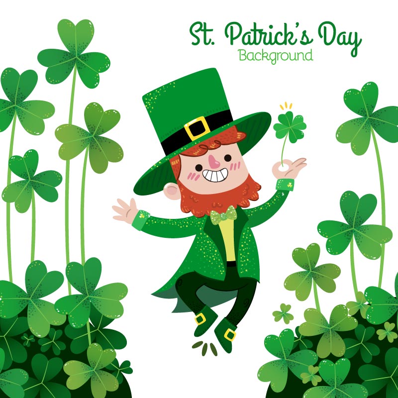 爱尔兰St Patricks Day人物插画设计