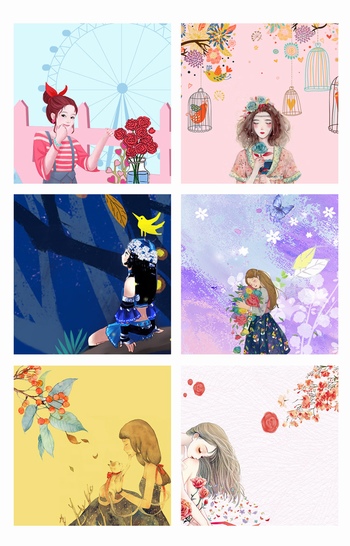 三八妇女节女性插画背景图片