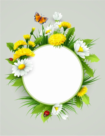 圆形的花边装饰标题背景