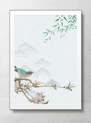 花鸟自然海报背景设计