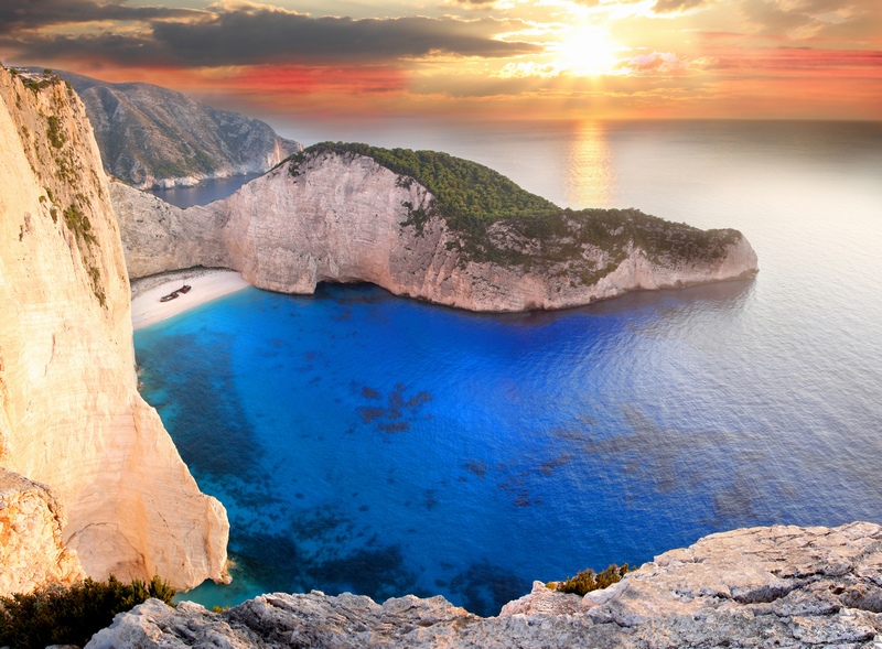 希腊爱奥尼亚群岛海岸美景