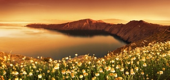 山河湖水鲜花
