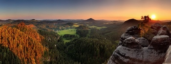 波西米亞瑞士國家公園的巖石美景