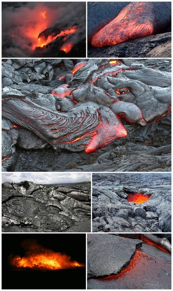火山喷发的岩浆