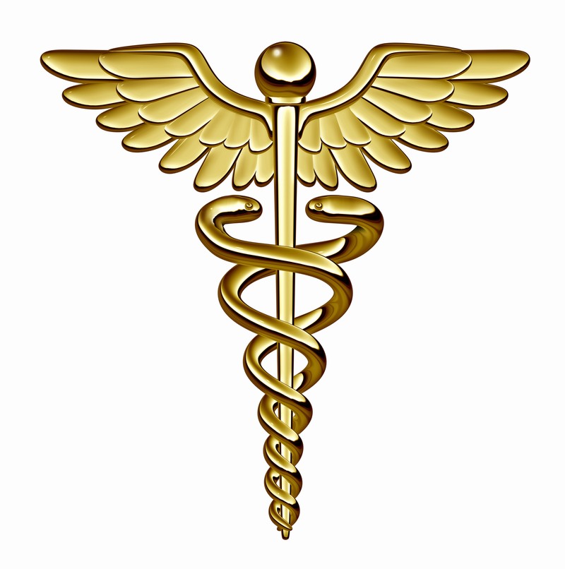 金色金属质感的生物医药科学标志