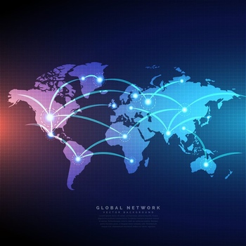 世界地图网点背景