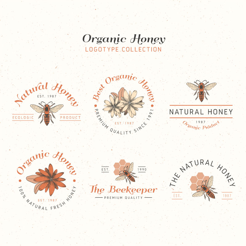 蜂蜜图标logo设计