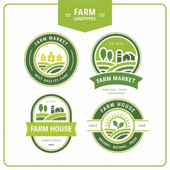 農場綠色圖標logo設計