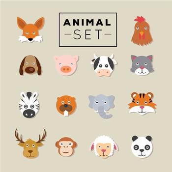 動物頭像圖標設計