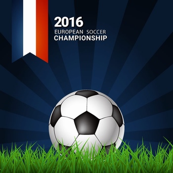 2016足球欧洲杯插画设计