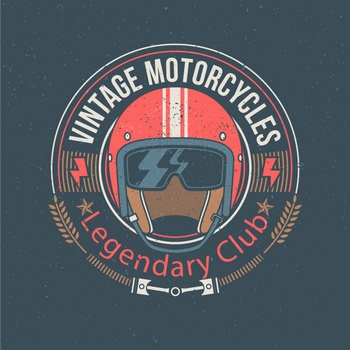 老式摩托车俱乐部标志logo