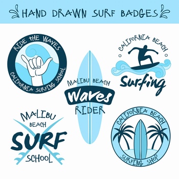 冲浪图标logo设计
