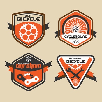 自行车零件配件维修图标logo设计