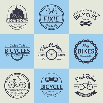 自行车零件配件维修图标logo设计