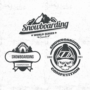 滑雪图标logo设计
