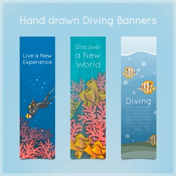潜水和海底世界banner设计