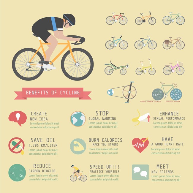 自行车赛主题车信息图表