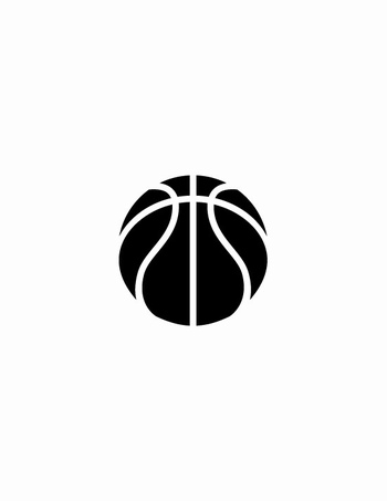 黑白籃球圖標